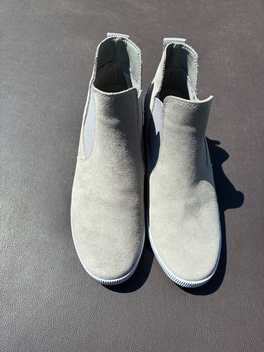sorel Grey Suede Slip-On Sneakers